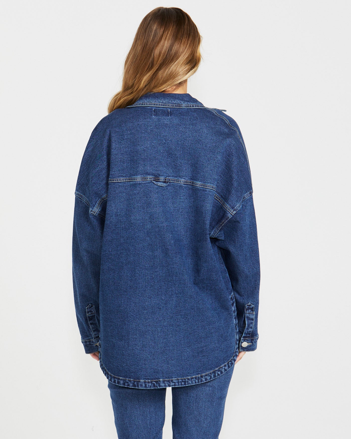 Last One! Size 16 Jasmine Denim Shacket in Indigo Wash