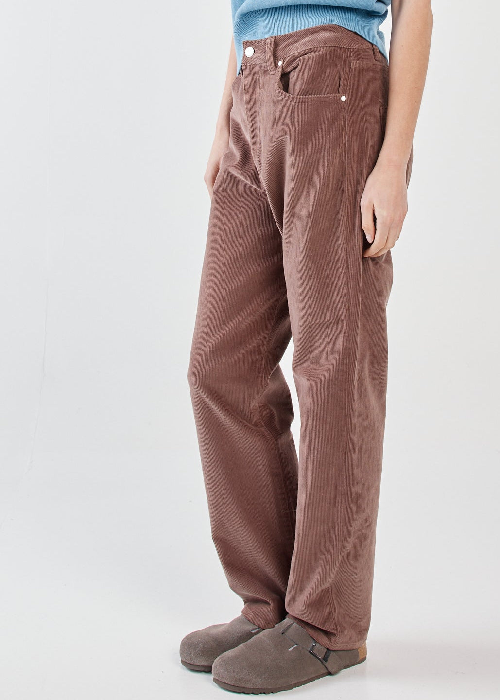 Parco Cord Straight Jeans Brown