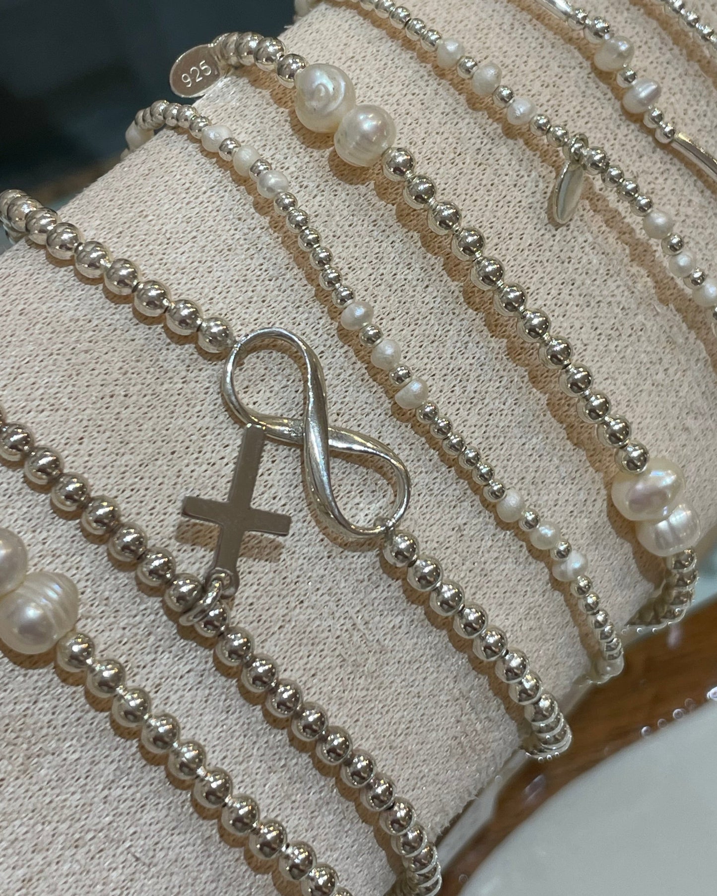 Infinity Beaded Stacking Bracelet