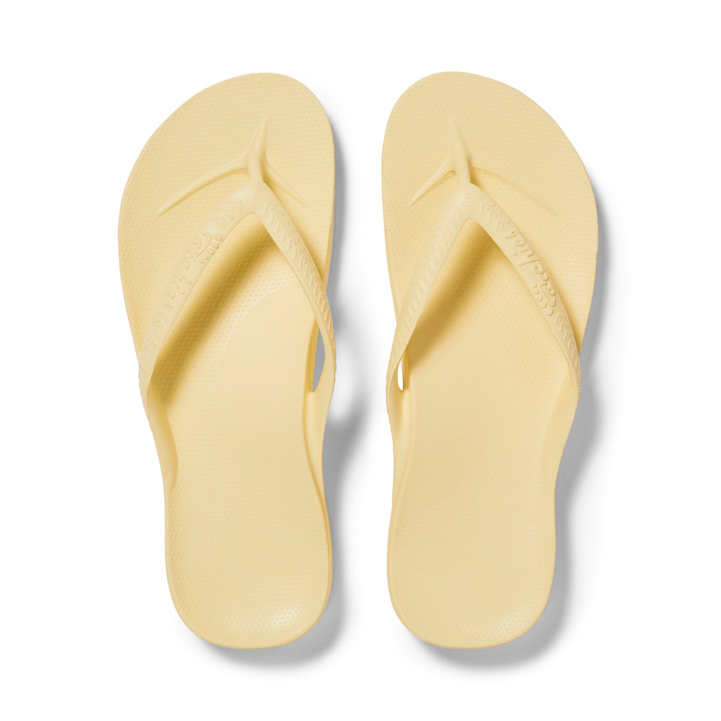 Archies Arch Support Thongs: Lemon