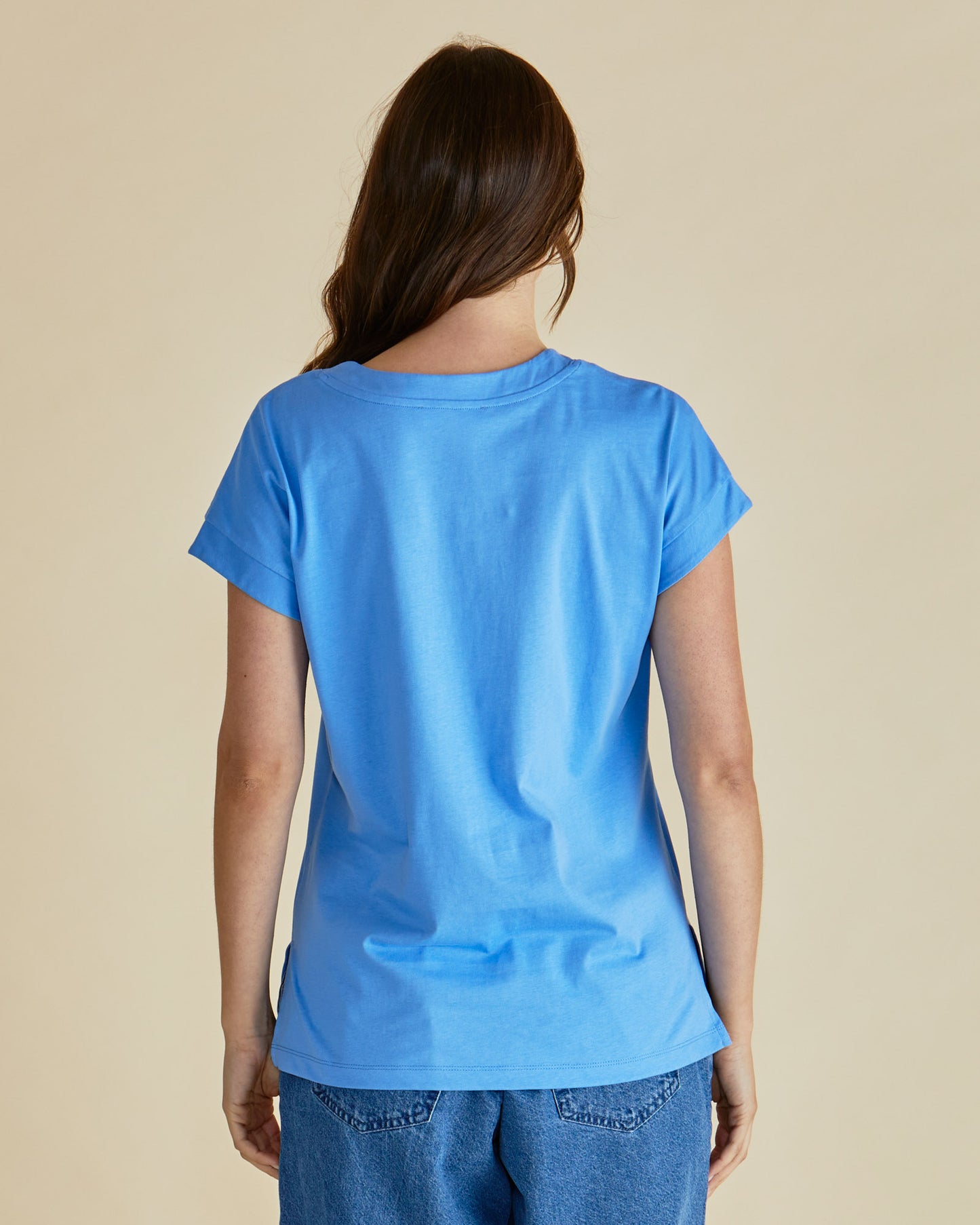 Tracy V-Neck Tshirt Blue