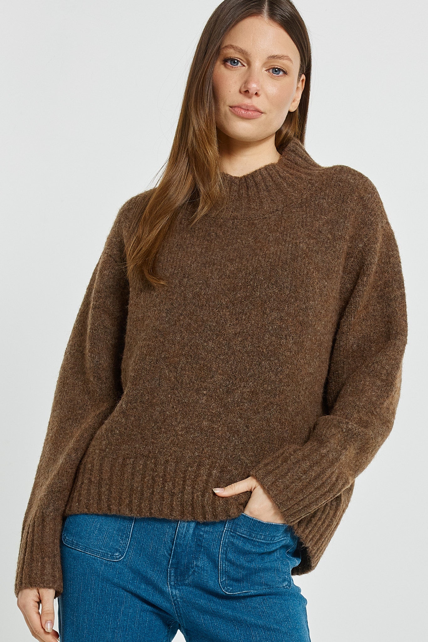 Lola Knit Jumper in Chocolate