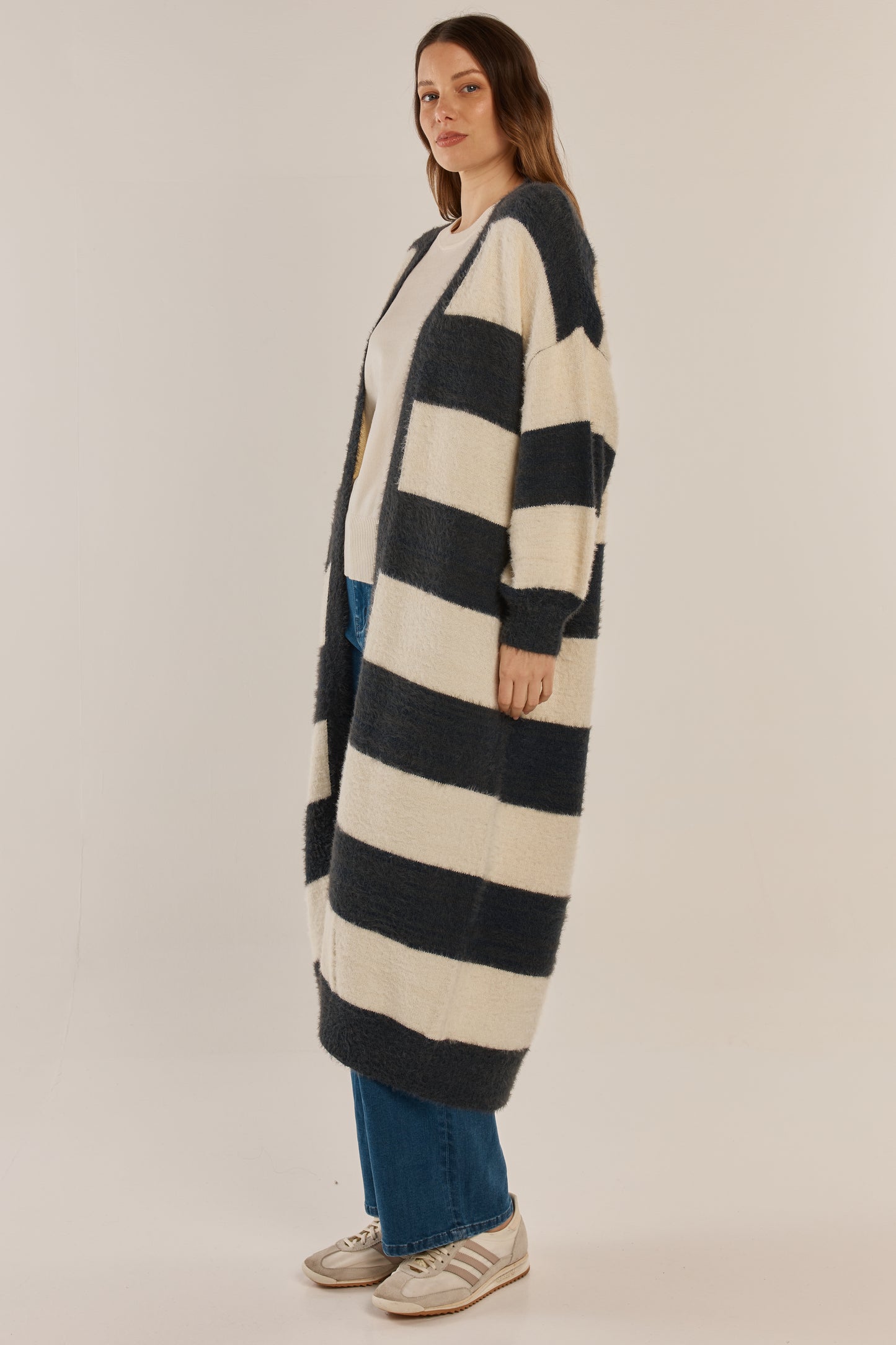 Franca Long Stripe Cardigan