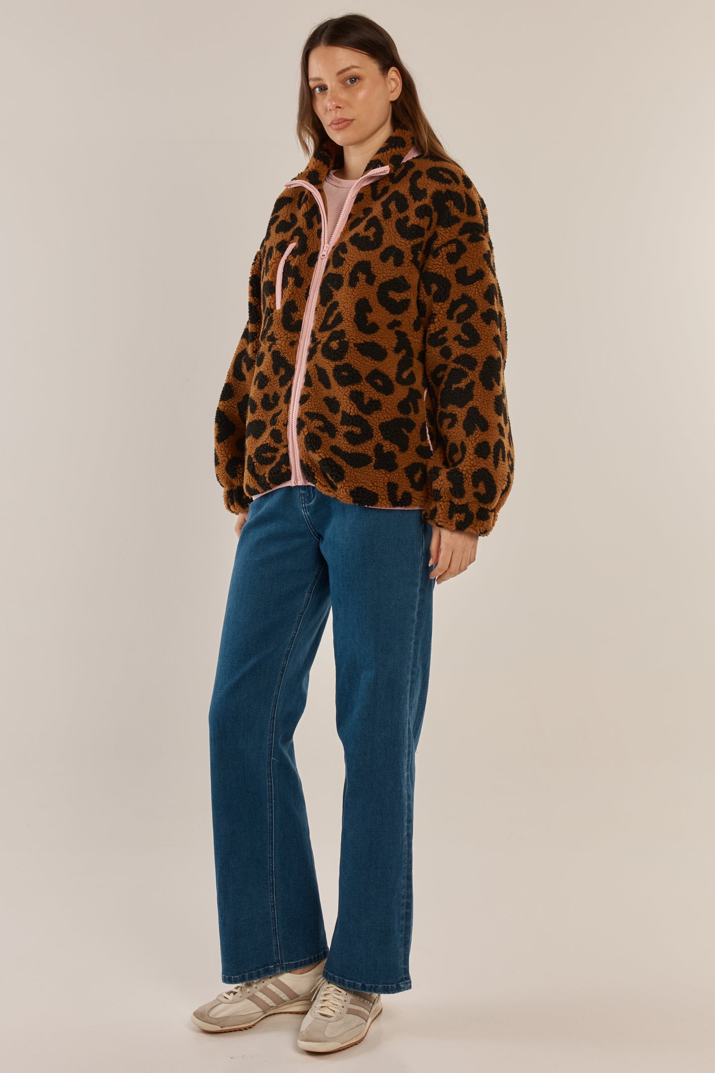 Jayne Fleece Jacket Animal Print