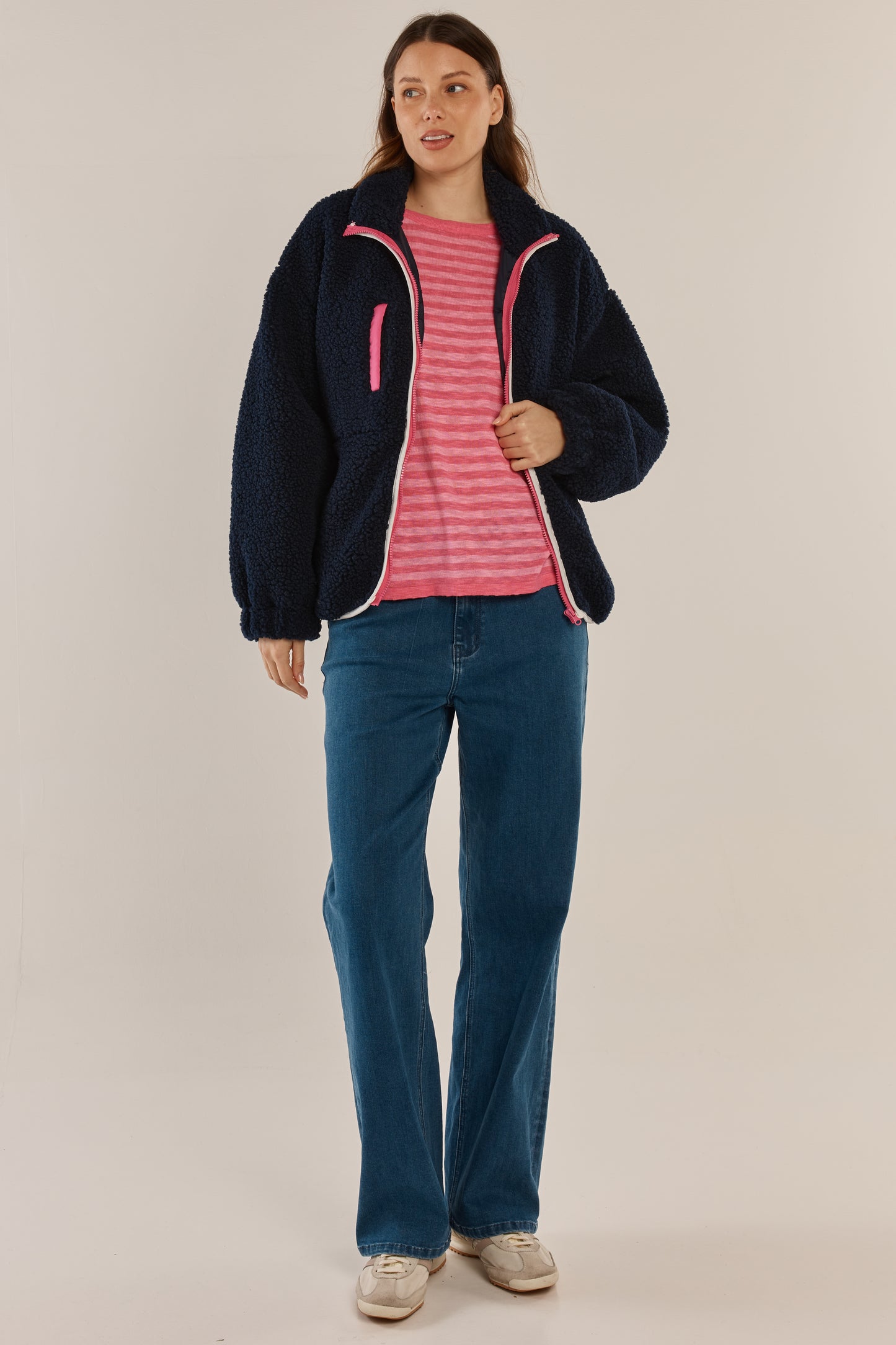 Aubrey Fleece Jacket Navy