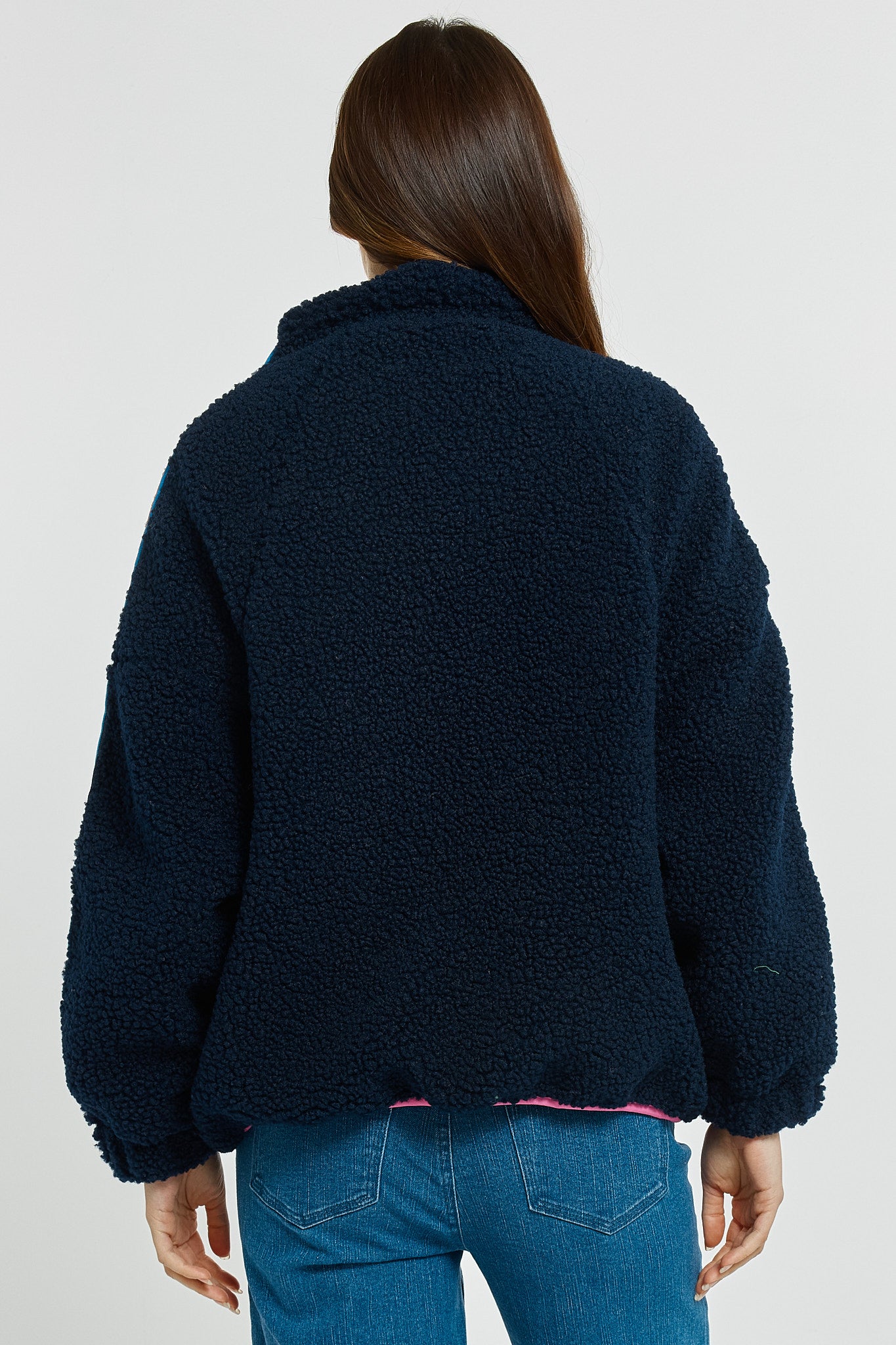 Aubrey Fleece Jacket Navy Rainbow