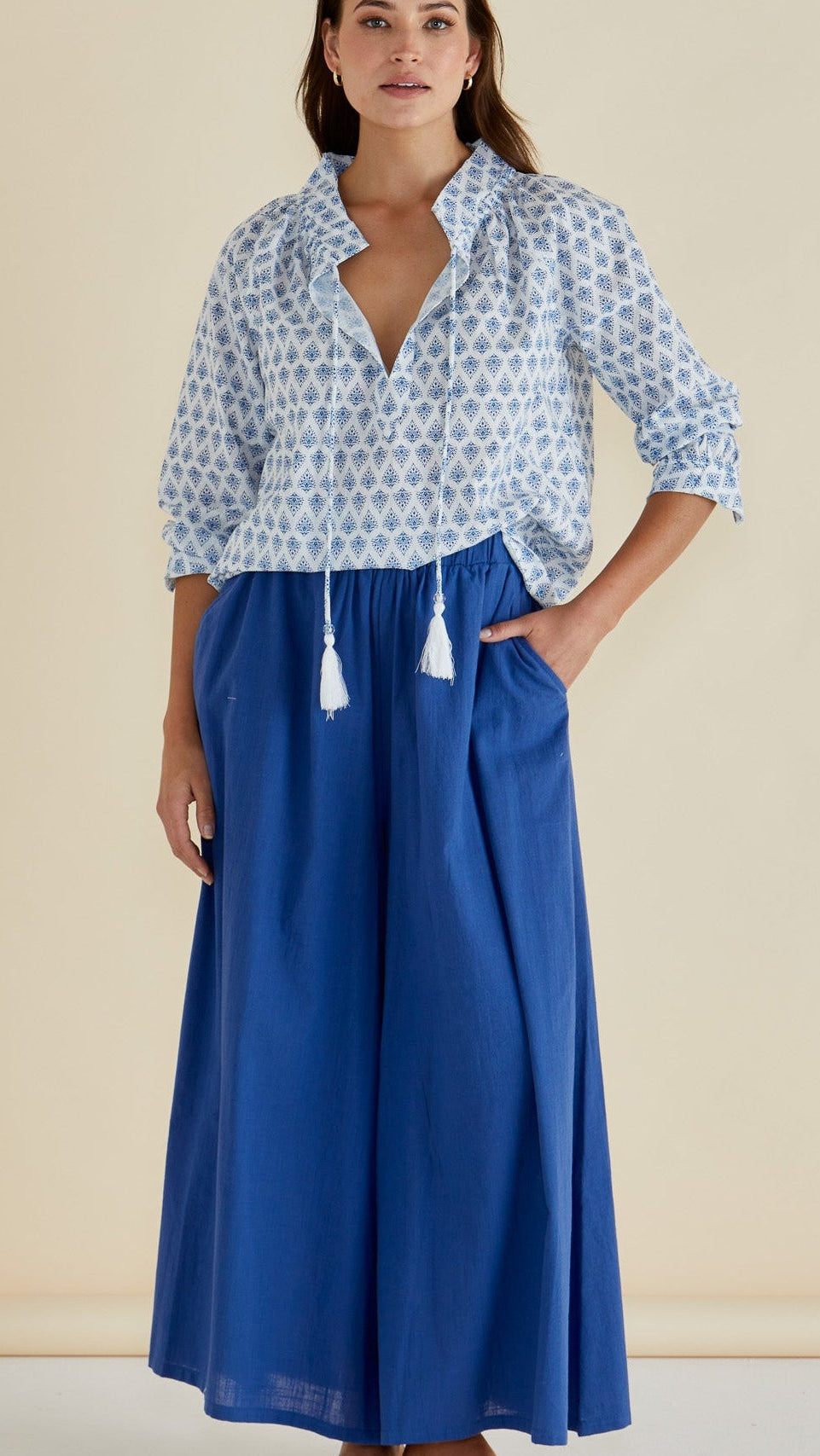 Charli Blouse in Blue Lotus