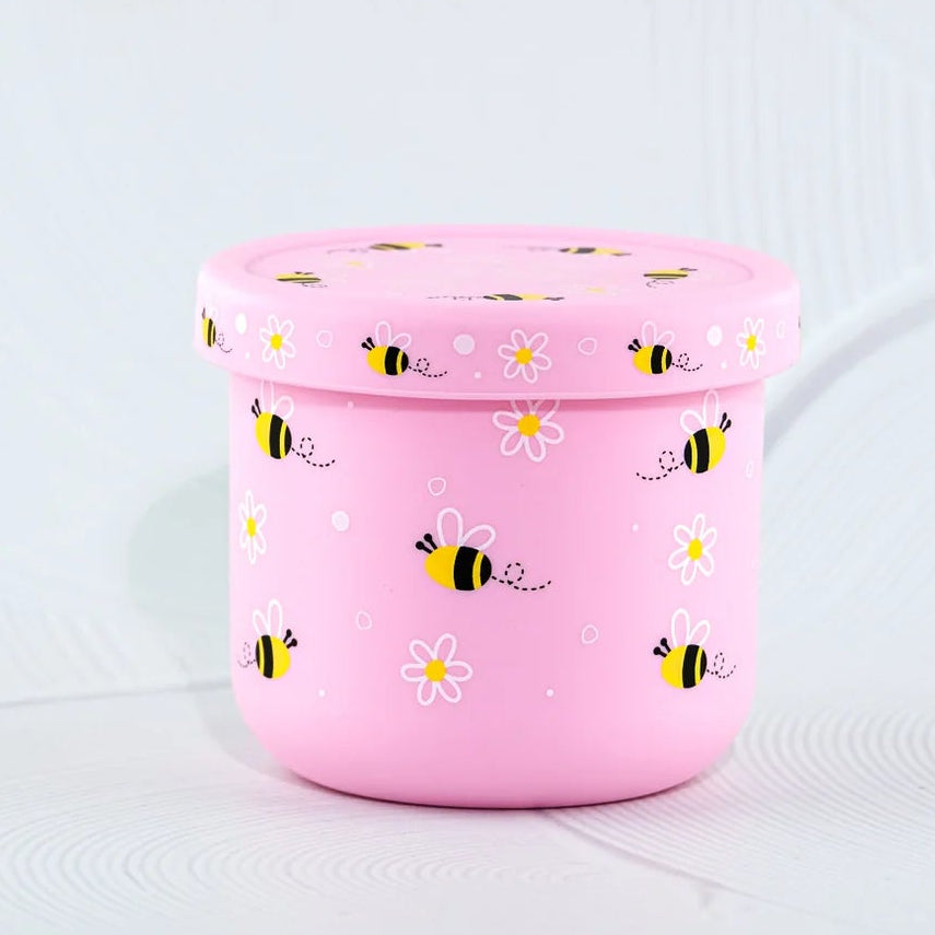 BBcino Reusable Snack Pot: Bumble Bee Pink