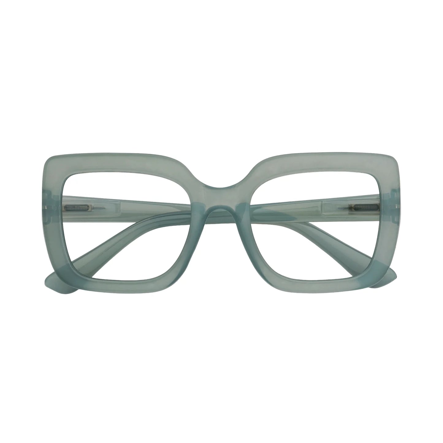 Aria Green Anti Blue Light Reading Glasses by Captivated Eyewear