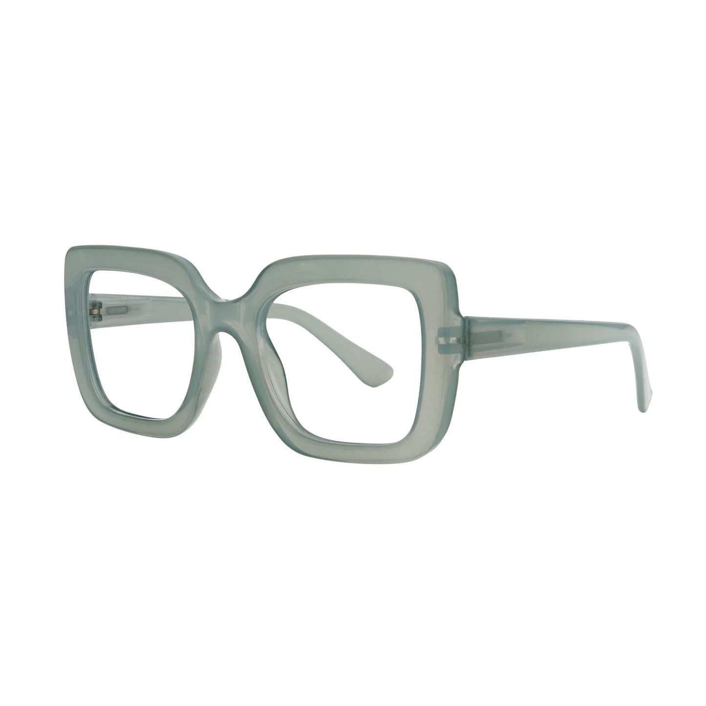 Aria Green Anti Blue Light Reading Glasses by Captivated Eyewear