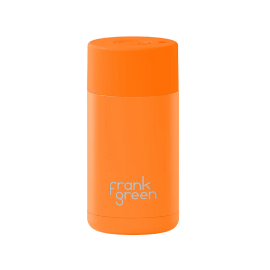 Frank Green Reusable Coffee Cup in Neon Orange