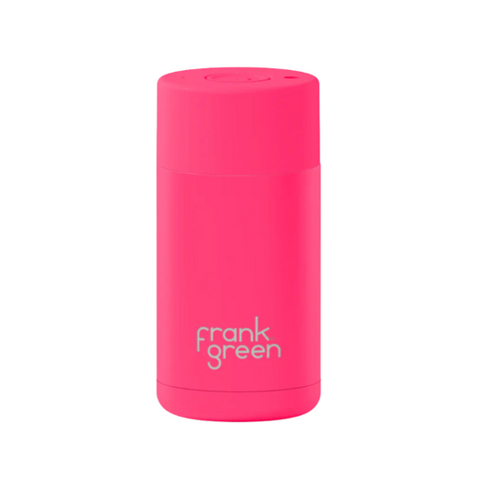 Frank Green Reusable Coffee Cup in Neon Pink