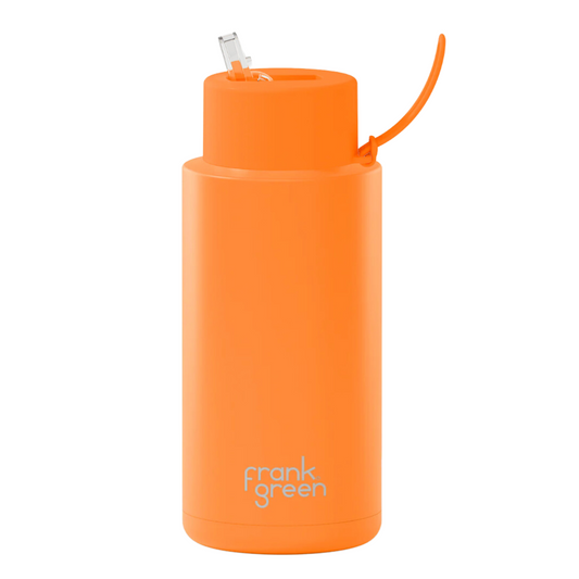 Frank Green Drink Bottle in Neon Orange 1L