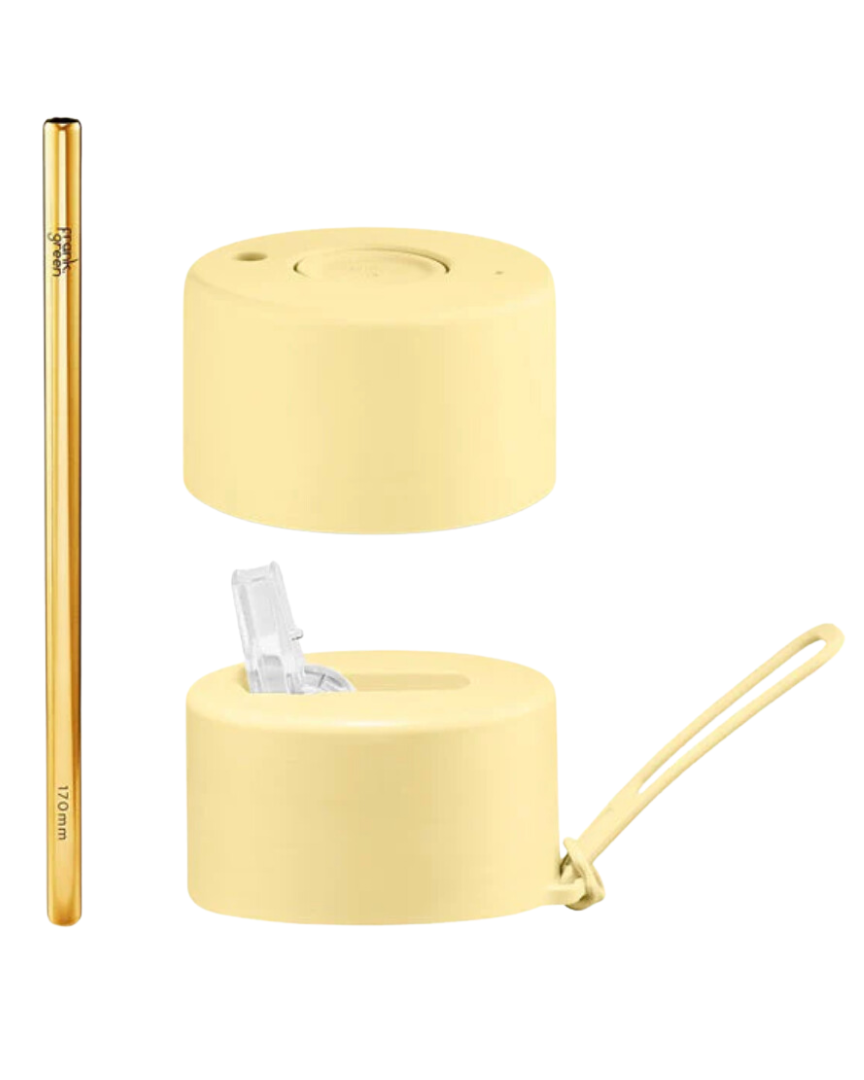 Duo Pack Lids with Straw Frank Green in Buttermilk