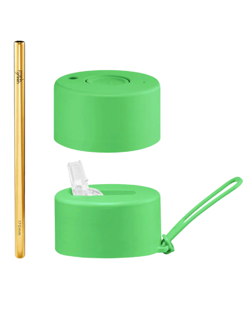 Duo Pack Lids with Straw Frank Green in Neon Green