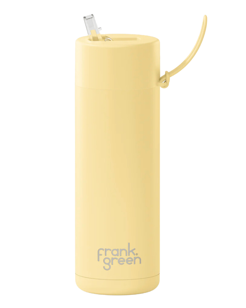 Frank Green Drink Bottle in Buttermilk Yellow 595ML