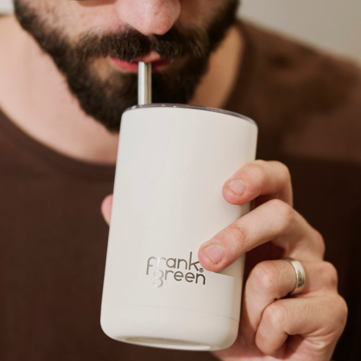 Frank Green Reusable Iced Coffee Cup with Straw Cloud