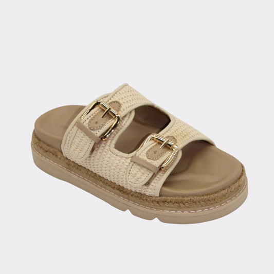 Mapple Slides in Natural Raffia