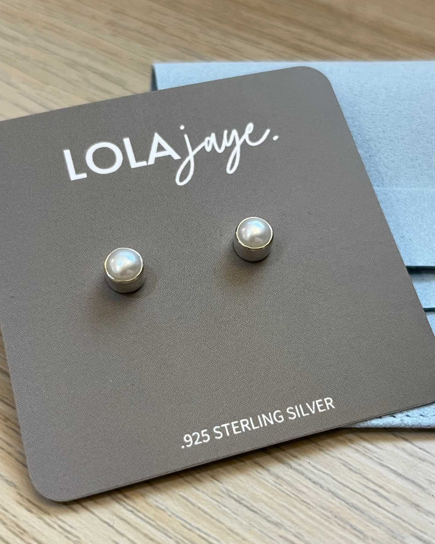 Pearl Casing Studs Earrings 925 Sterling Silver