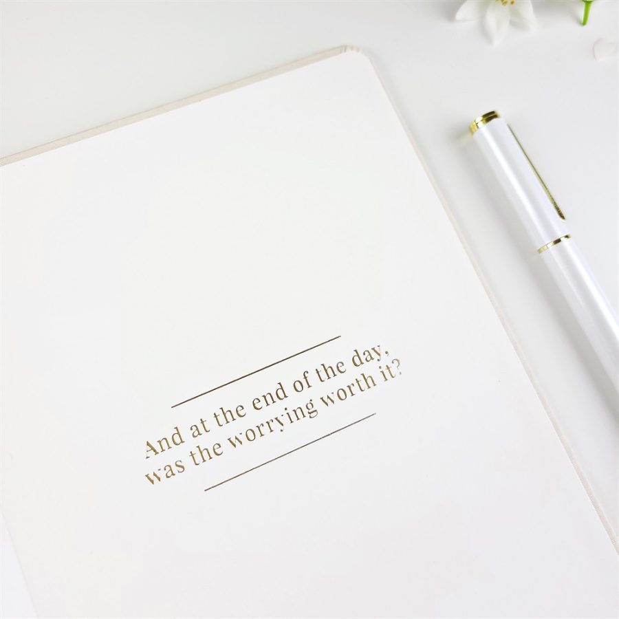 Worry Be Gone - Clarity Journal in Vanilla
