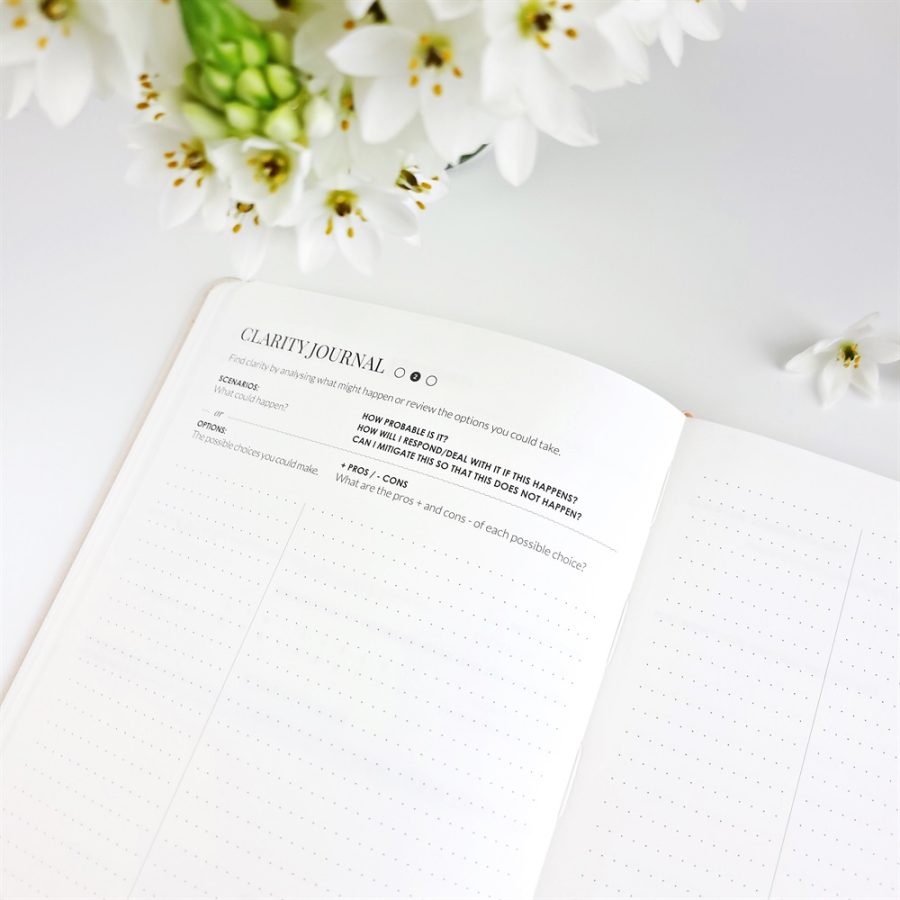 Worry Be Gone - Clarity Journal in Vanilla