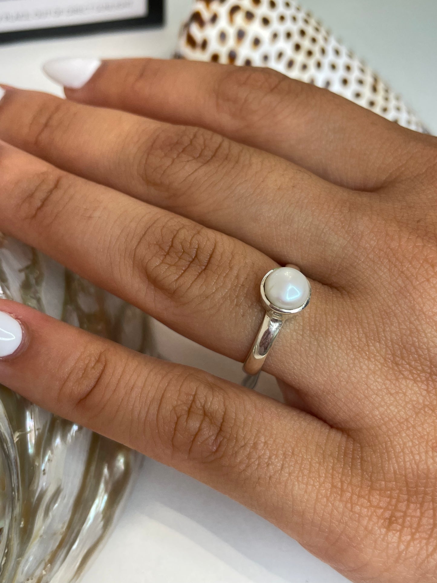 Noa Freshwater Pearl Ring Sterling Silver