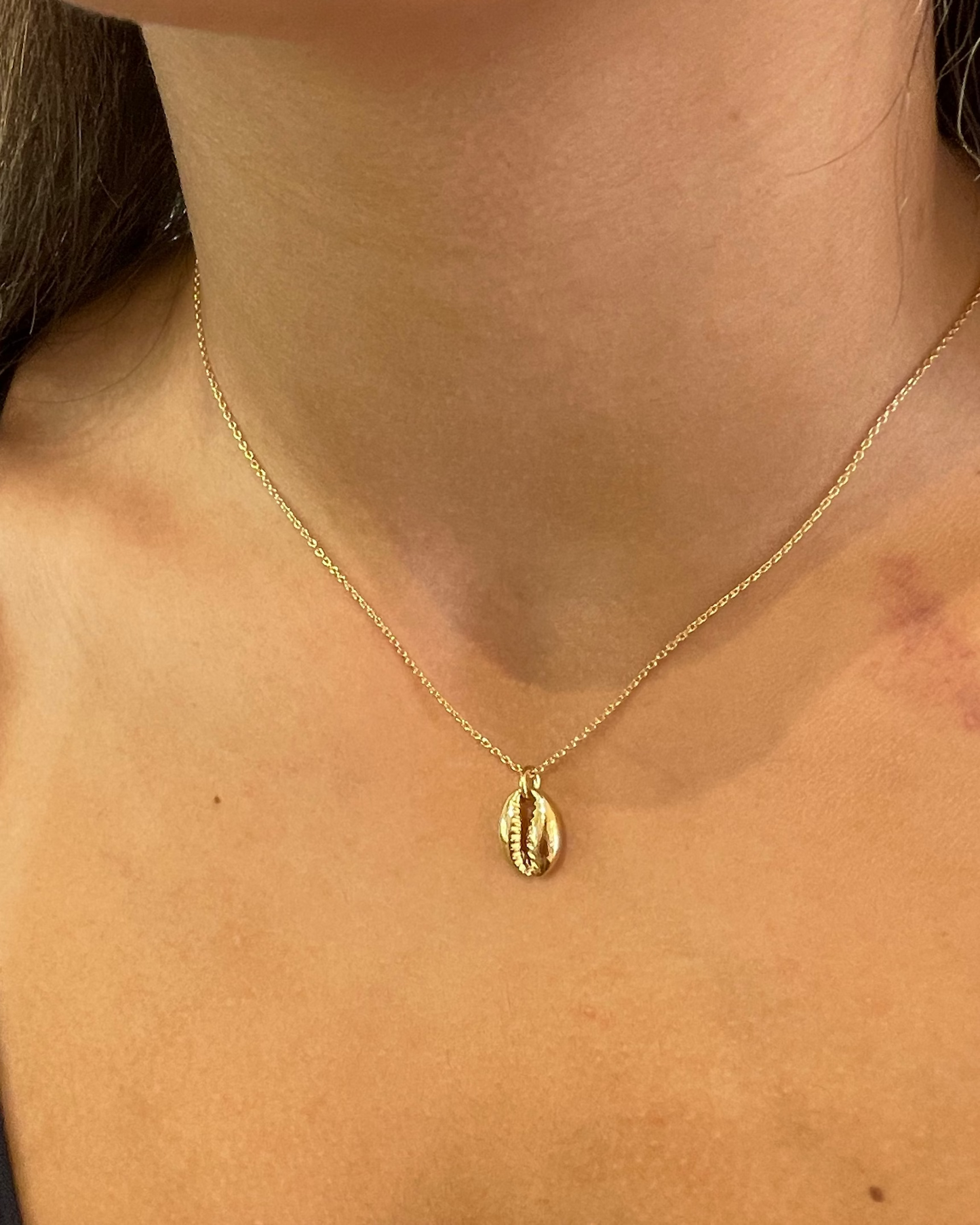 Oasis Cowrie Shell Necklace 18k Gold