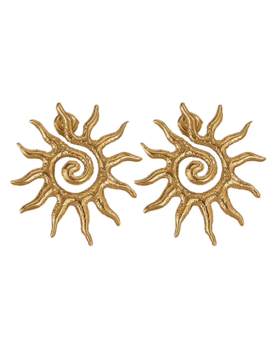 Aloha Statement Stud Earrings 18k Gold