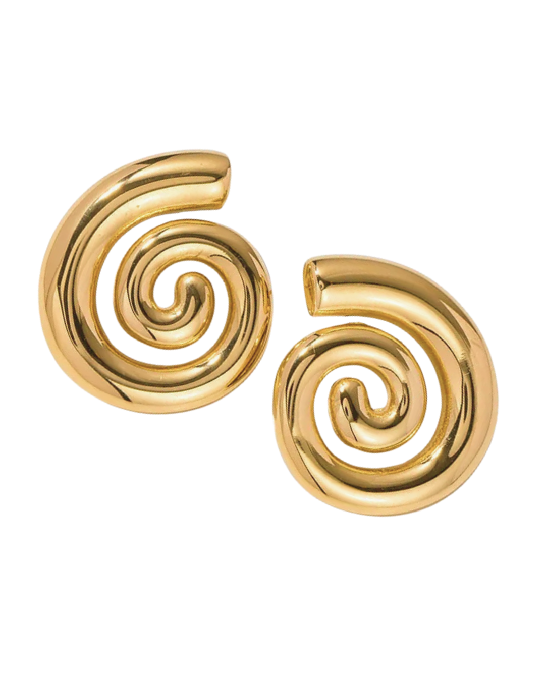 Tides Statement Stud Earrings 18k Gold