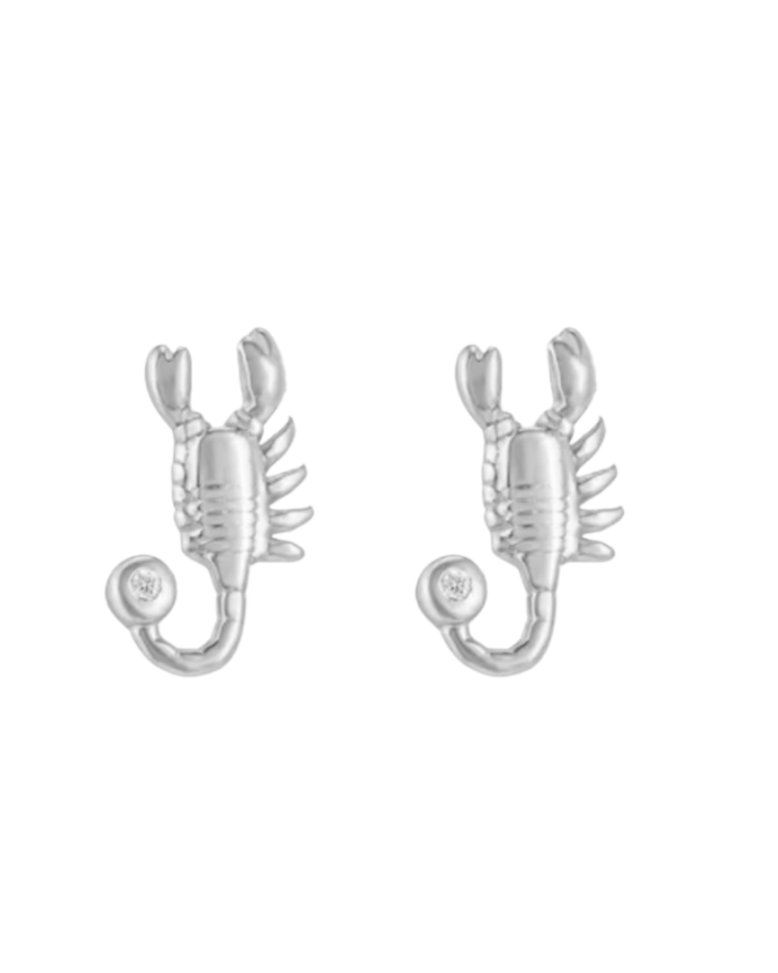 Scorpio Stud Earrings Sterling Silver