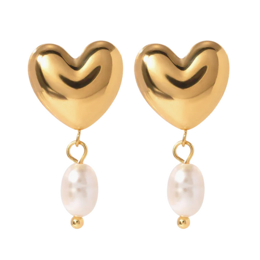 Amour Pearl Statement Stud Earrings