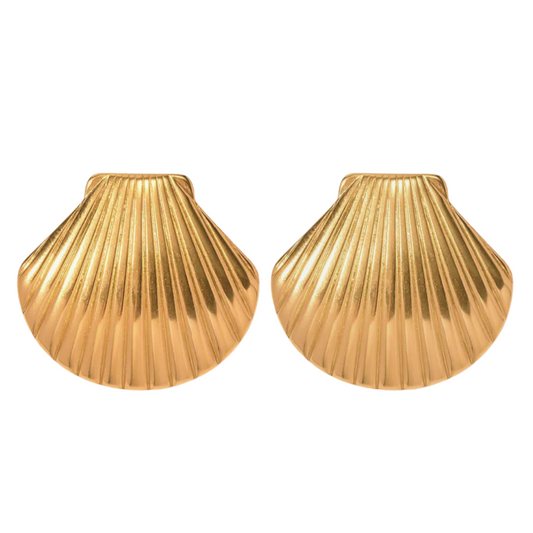 Mega Shell Statement Stud Earrings