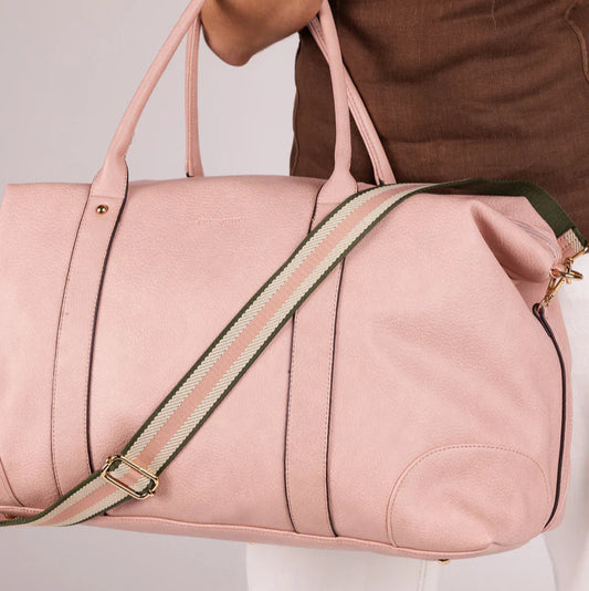 Alexis Weekender Travel Bag Blush Stripe