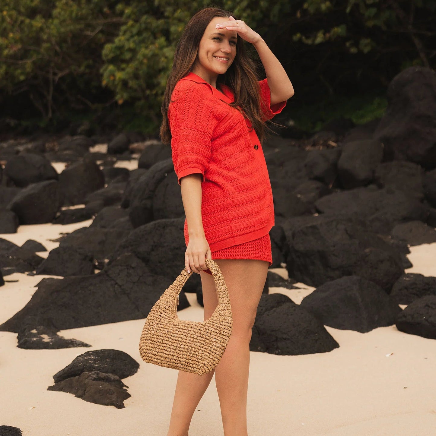 Nellie Shoulder Bag Raffia in Natural