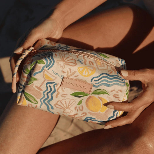 Bambi Makeup Pouch Lemon Print