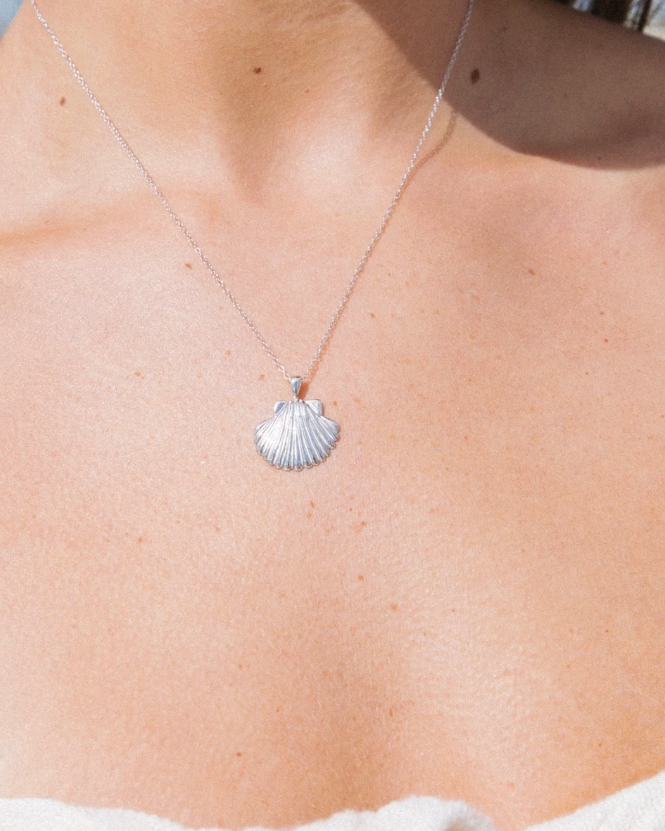 Sun Shell Necklace Sterling Silver