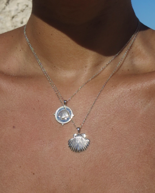 Sun Shell Necklace Sterling Silver