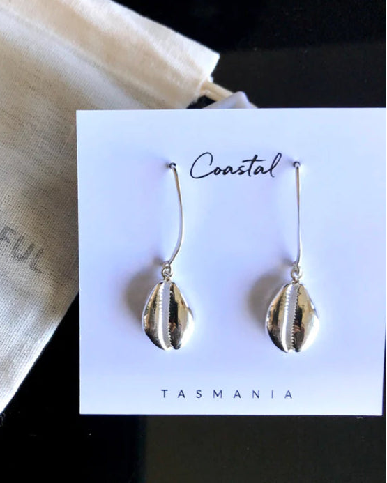 Tasmanian Cowrie Shell Earrings Sterling Silver