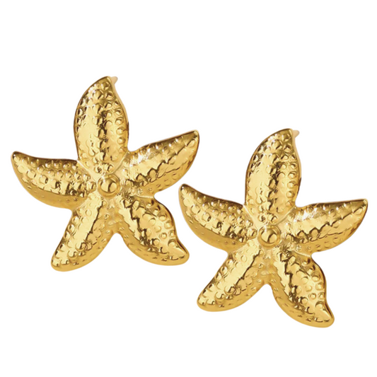 Starfish Statement Stud Earrings