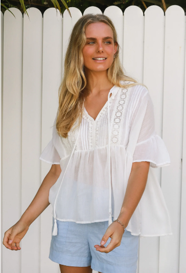 Louise Boho Daisy Blouse by Salty Palm
