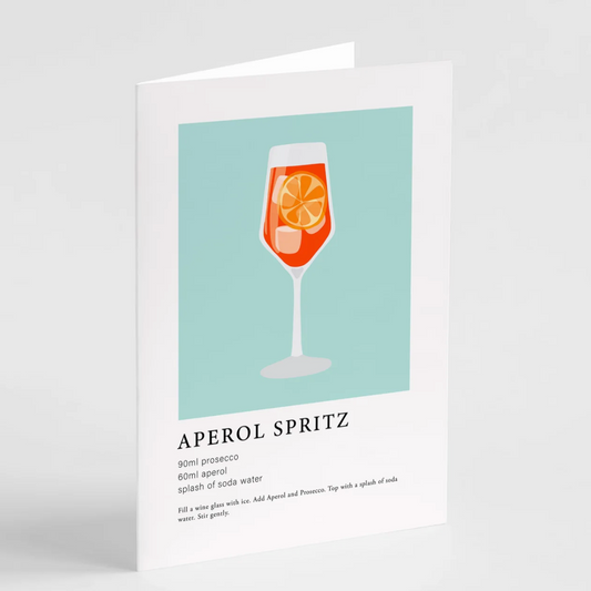 Aperol Spritz Cocktail Greeting Card