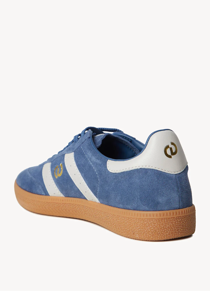 GOODSOLE 2001 Parallel Sneaker Peacock Blue Suede/Bone Leather