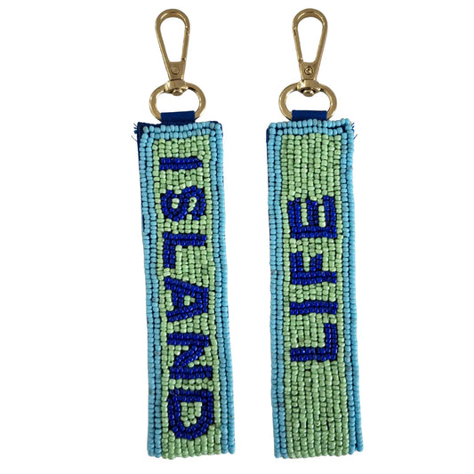 'Island Life' Beaded Keychain Wristlet