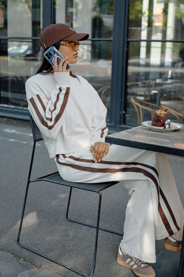 Sasha Sporty Slouchy Crew in Buff by Ceres Life