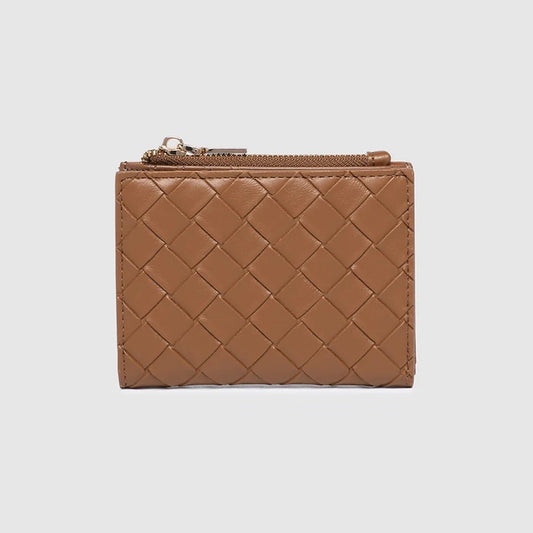 Lily Woven Wallet Tan