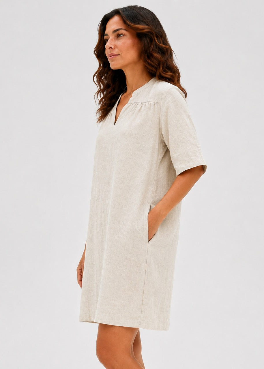 Angela Linen Dress Flax by MUTIG