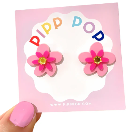 Mini Jessie Flower Studs Pale Pink