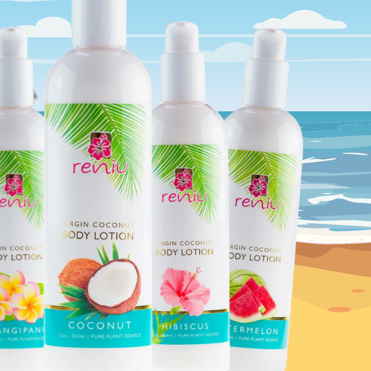 Reniu Virgin Coconut Body Lotion in Hibiscus