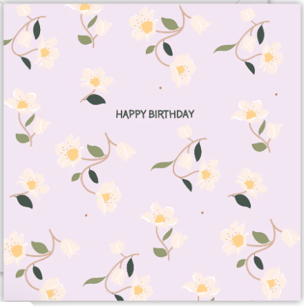 Lilac Happy Birthday! Greeting Card