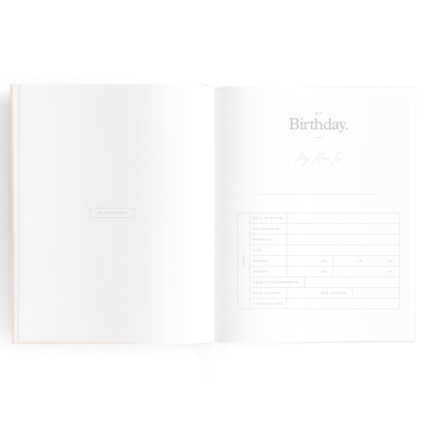 Baby Memories & Milestone Journal in Buttermilk (Boxed)